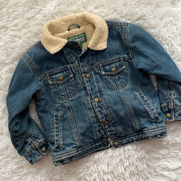 L.L. Bean Other - L.L. Bean vintage kids denim and sherpa jacket